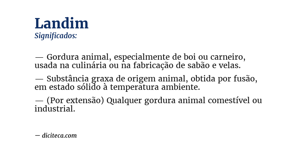 Significado de landim