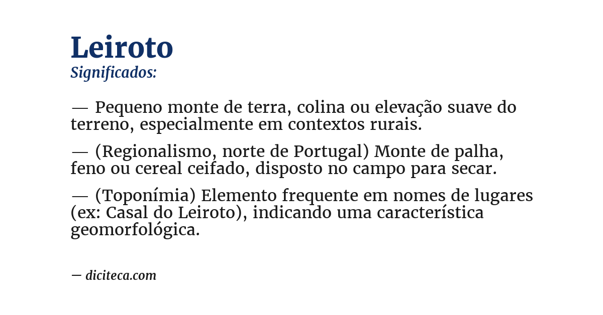 Significado de leiroto