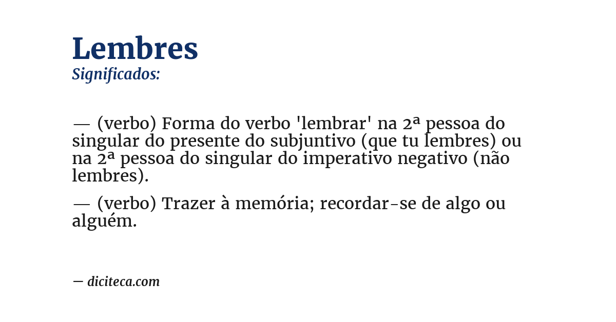 Significado de lembres