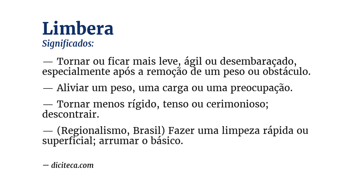 Significado de limbera