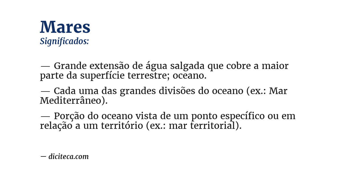 Significado de mares
