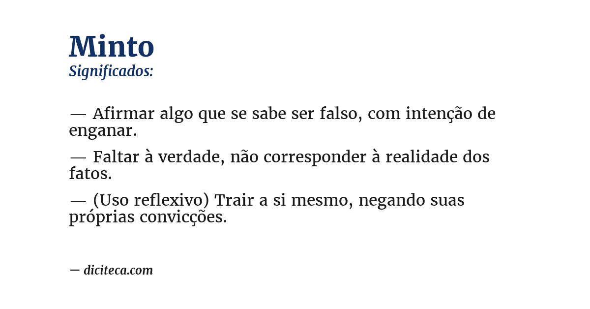 Significado de minto