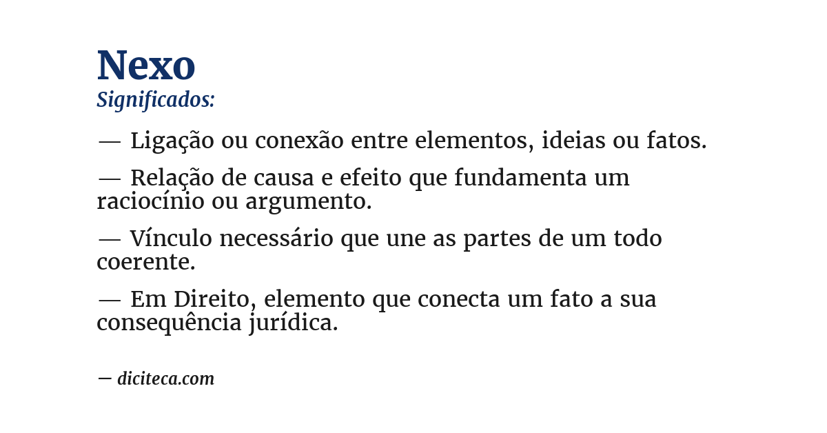 Significado de nexo
