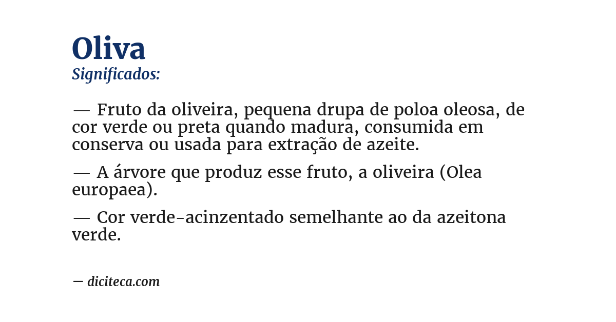 Significado de oliva