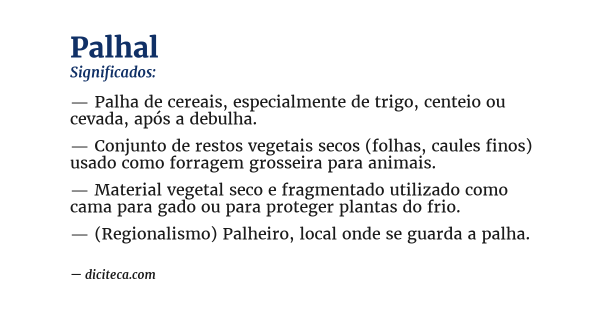 Significado de palhal