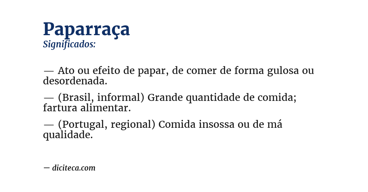 Significado de paparraça