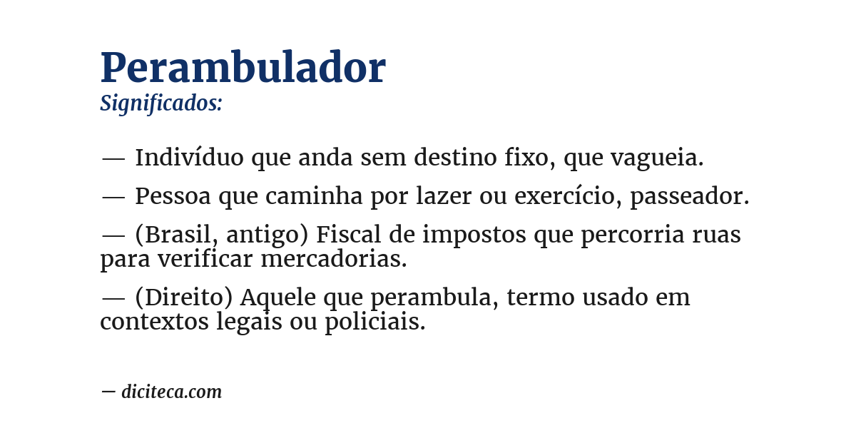 Significado de perambulador