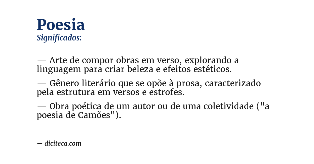Significado de poesia
