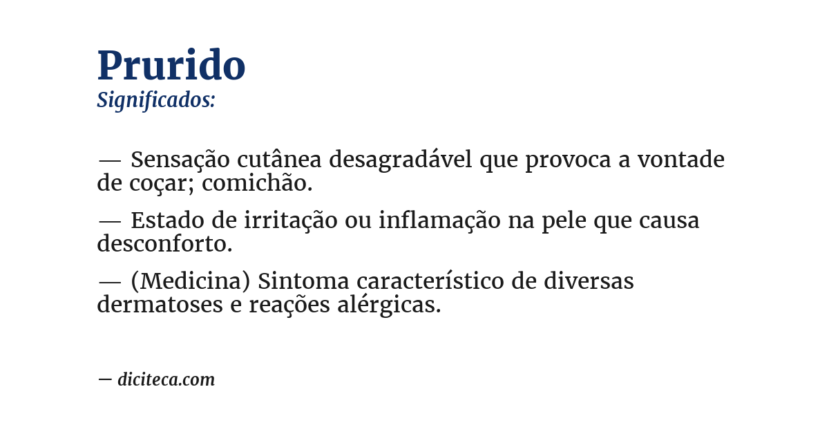 Significado de prurido