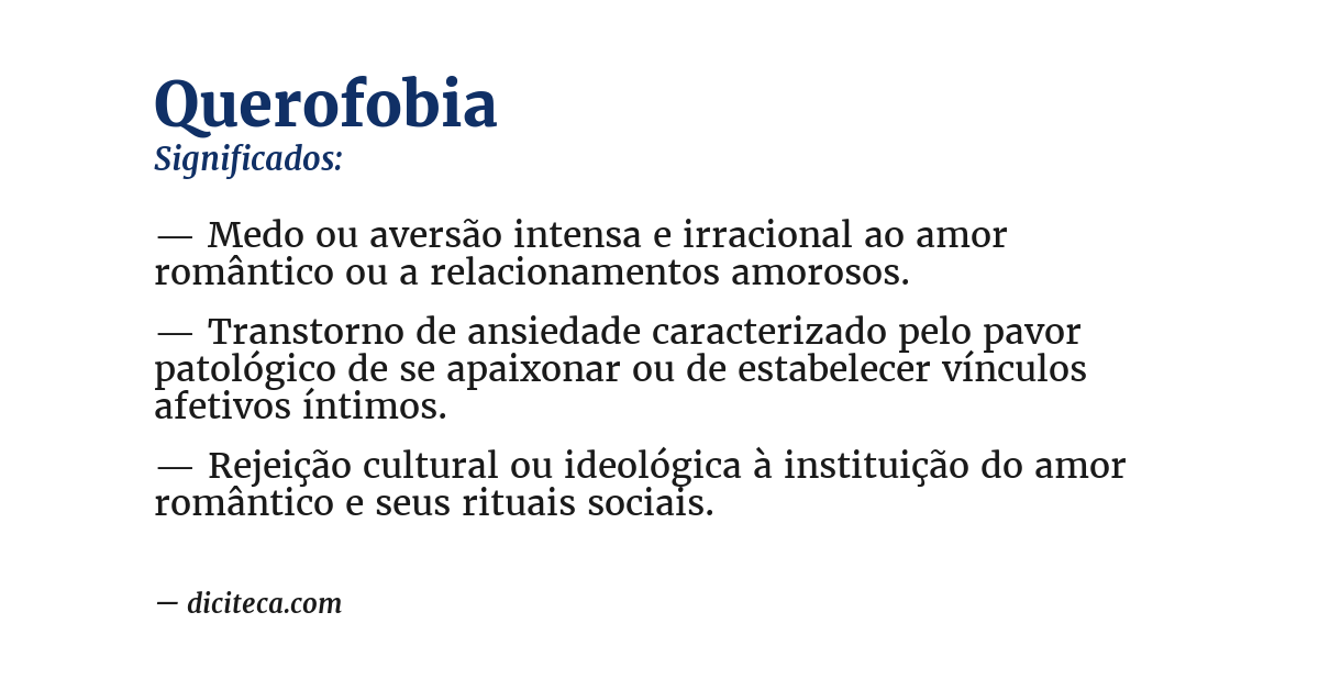 Significado de querofobia