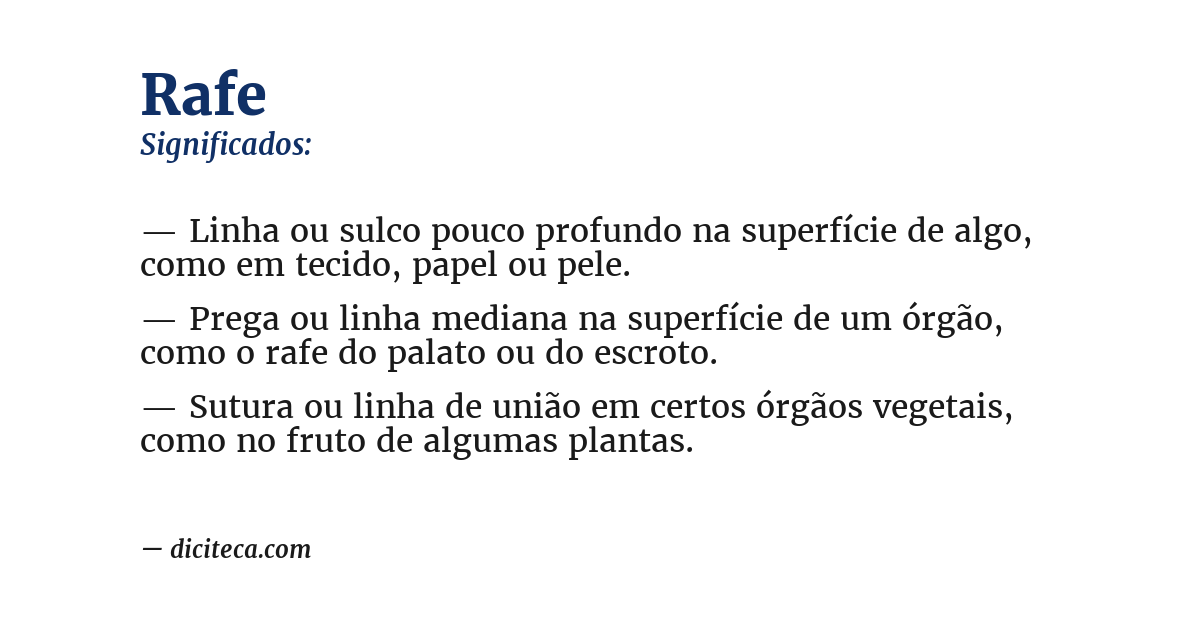 Significado de rafe