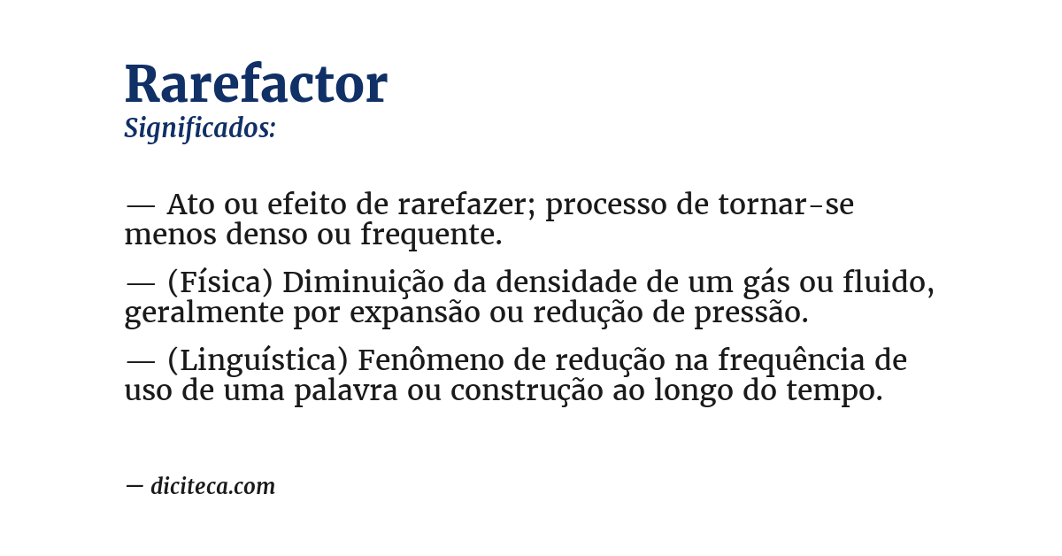 Significado de rarefactor