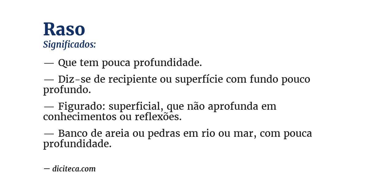 Significado de raso
