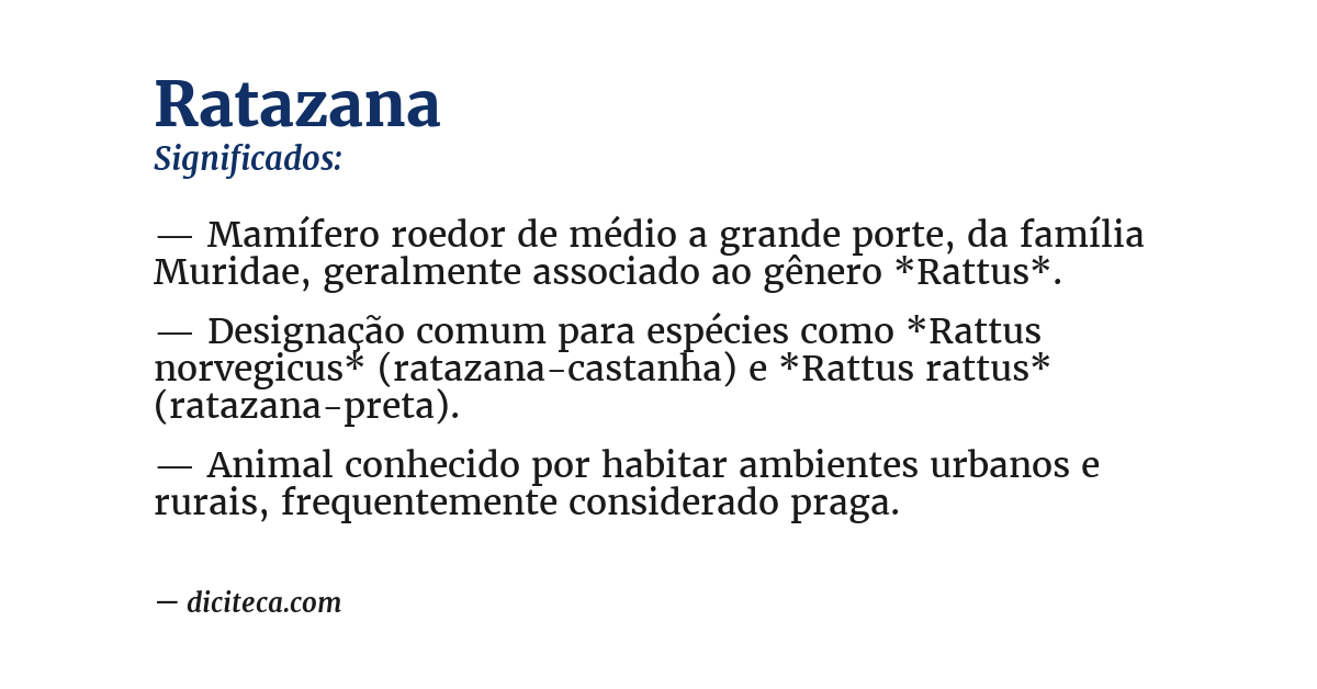 Significado de ratazana