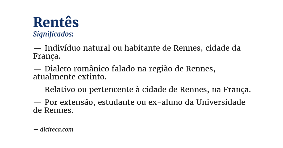 Significado de rentês