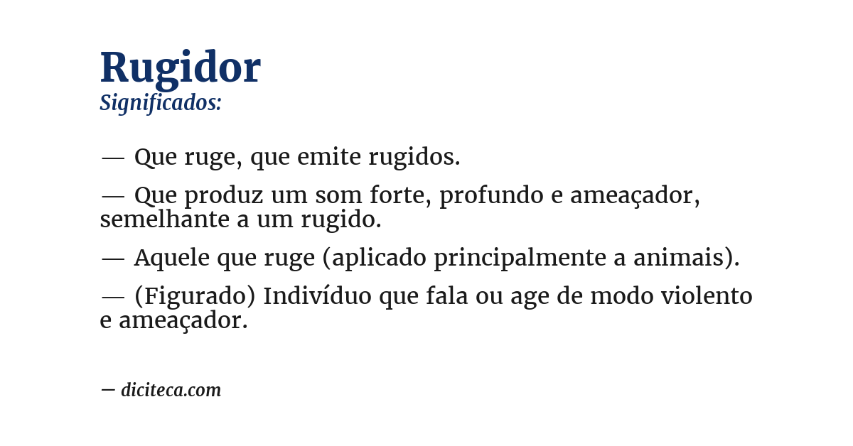 Significado de rugidor