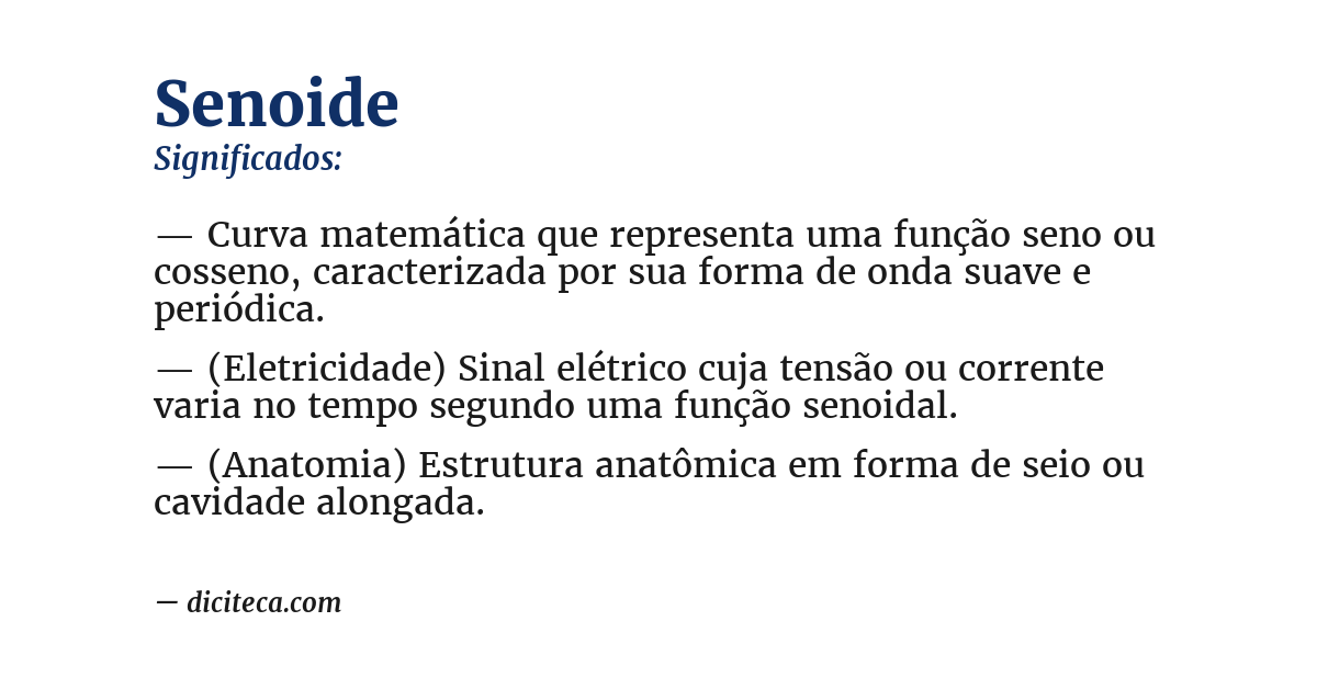 Significado de senoide