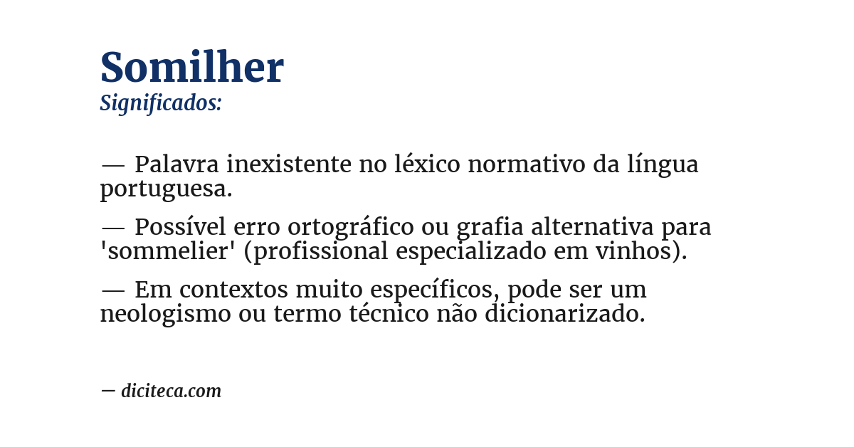 Significado de somilher