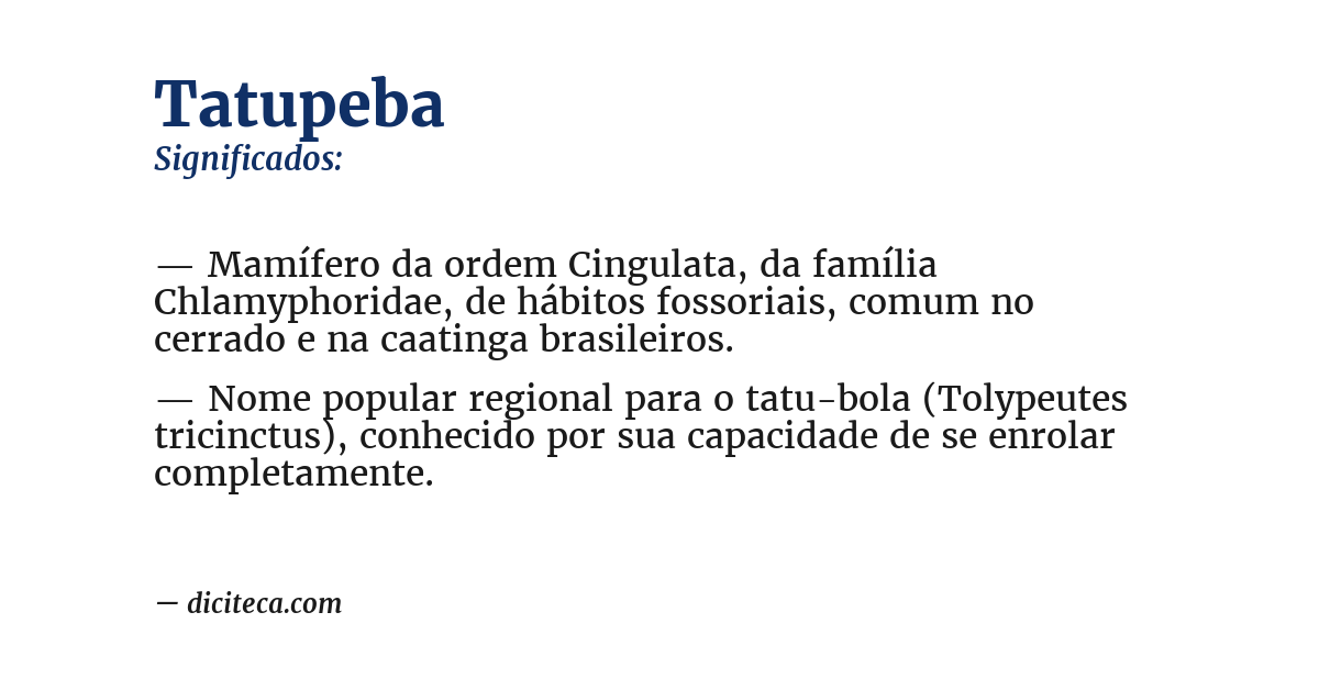 Significado de tatupeba