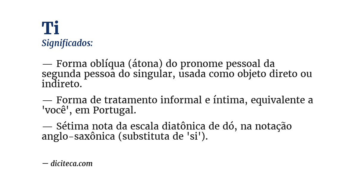 Significado de ti