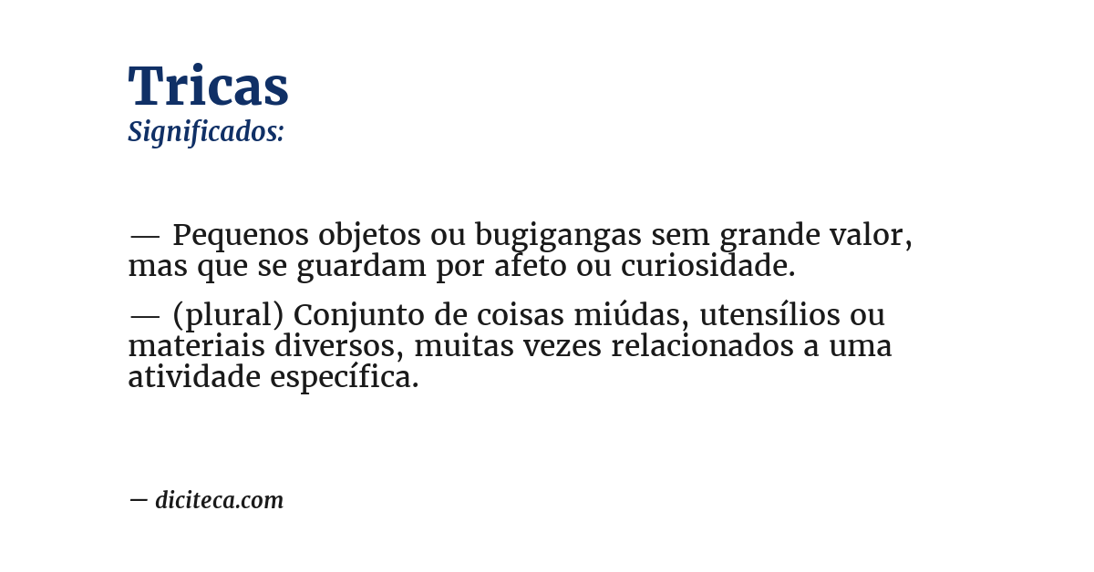 Significado de tricas