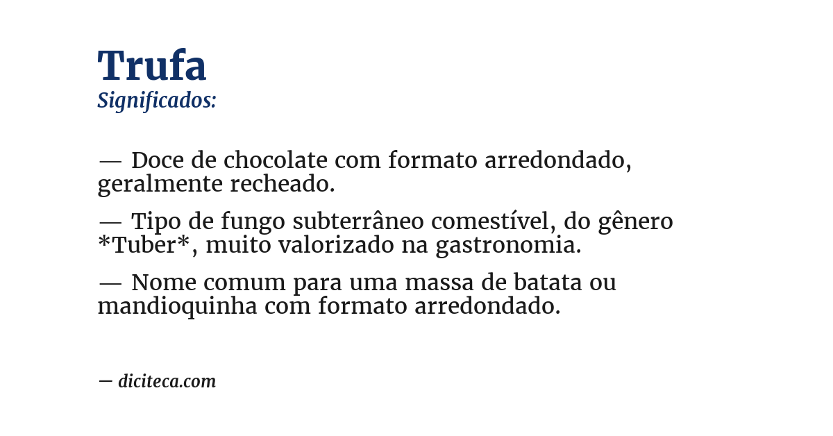 Significado de trufa