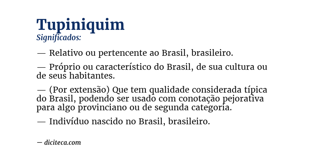 Significado de tupiniquim