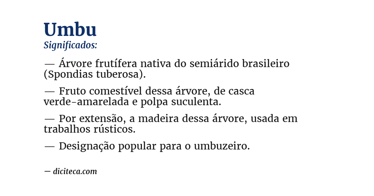 Significado de umbu