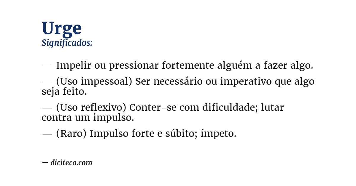 Significado de urge