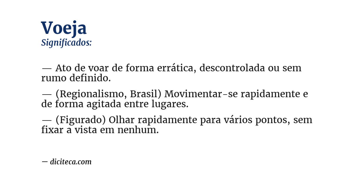 Significado de voeja