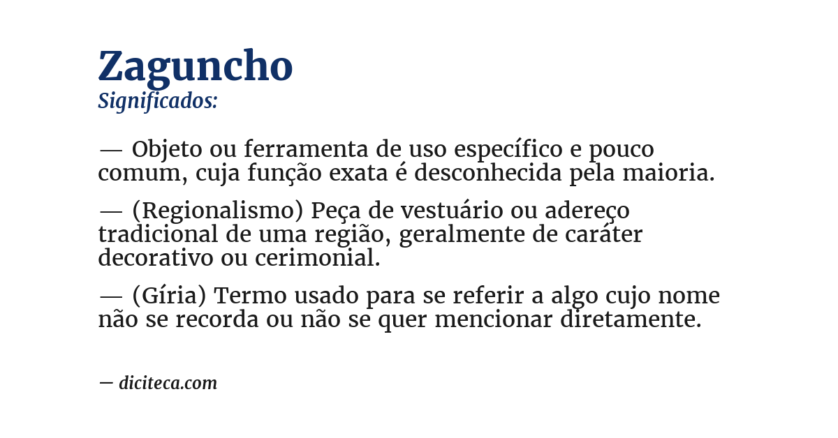 Significado de zaguncho
