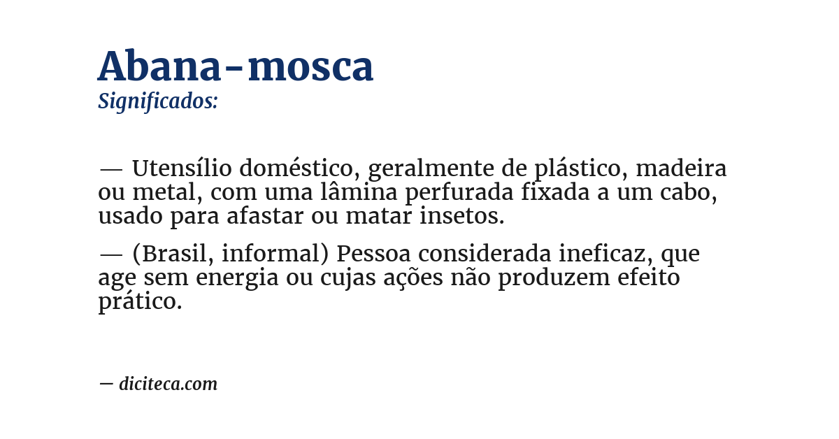 Significado de abana-mosca