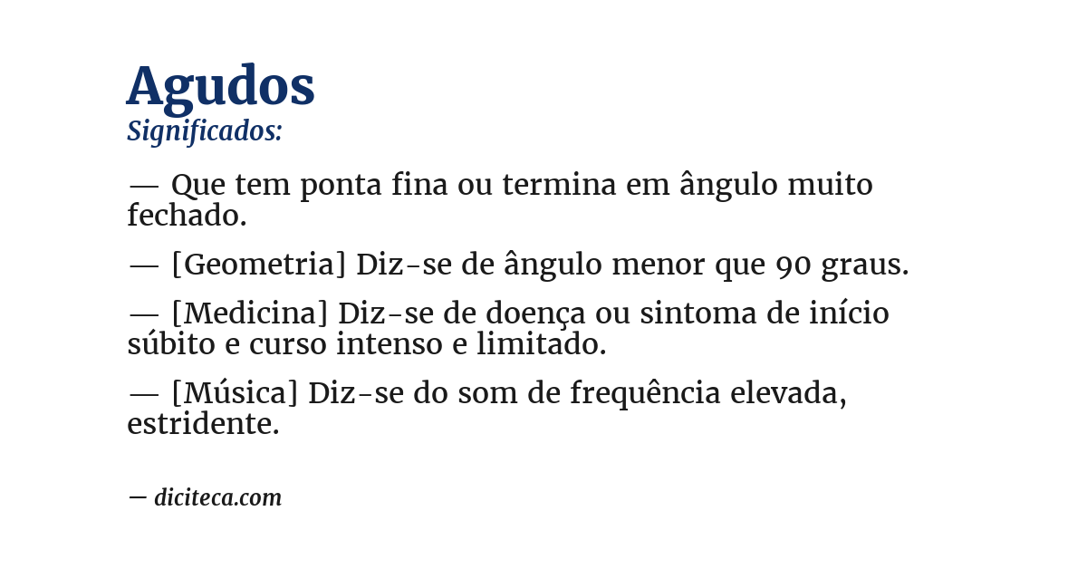 Significado de agudos