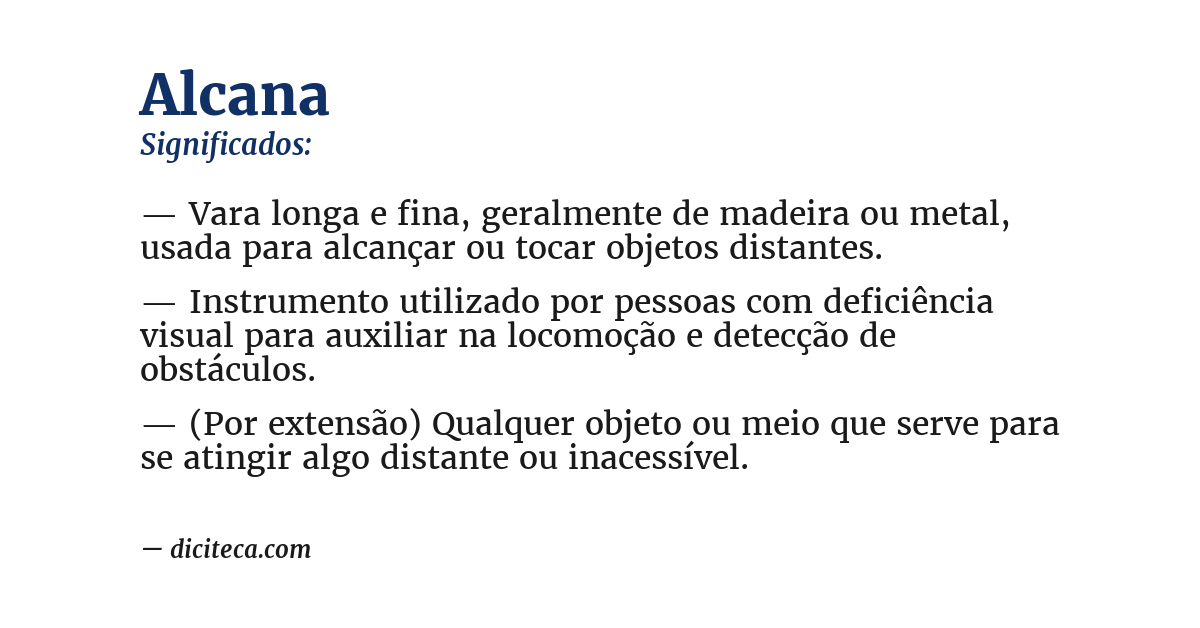 Significado de alcana