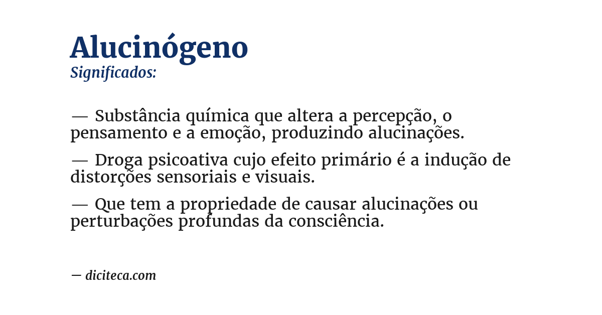Significado de alucinógeno