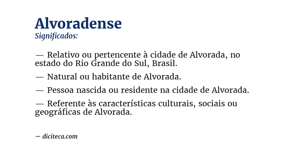 Significado de alvoradense