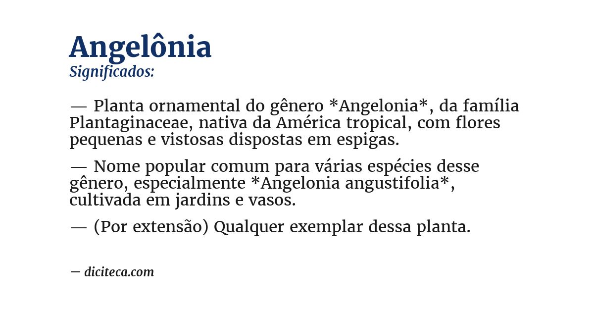 Significado de angelônia