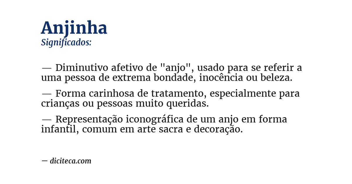 Significado de anjinha