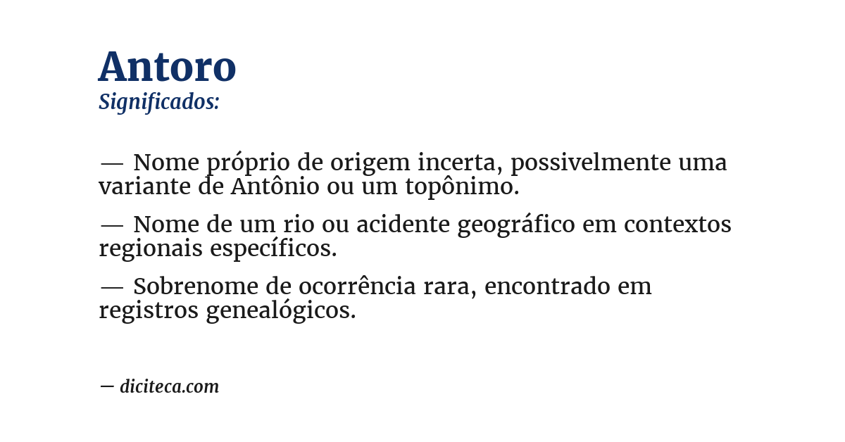 Significado de antoro