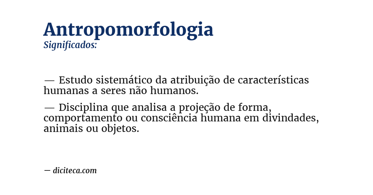 Significado de antropomorfologia