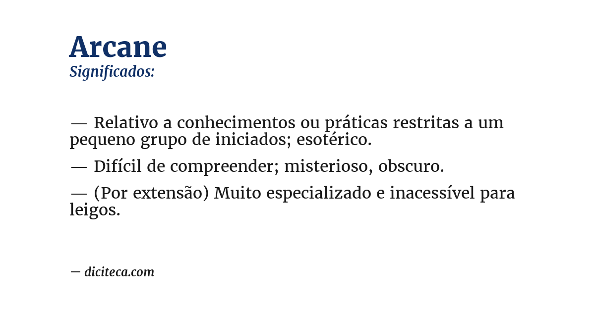 Significado de arcane