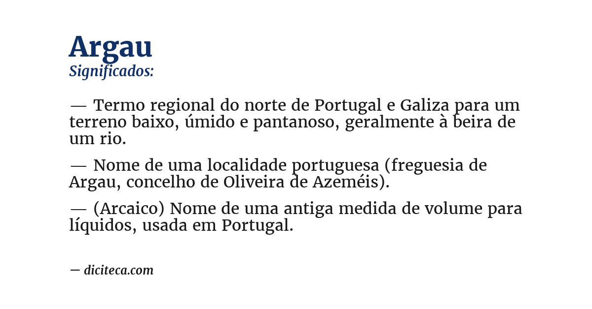 Significado de argau