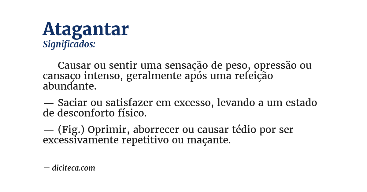Significado de atagantar