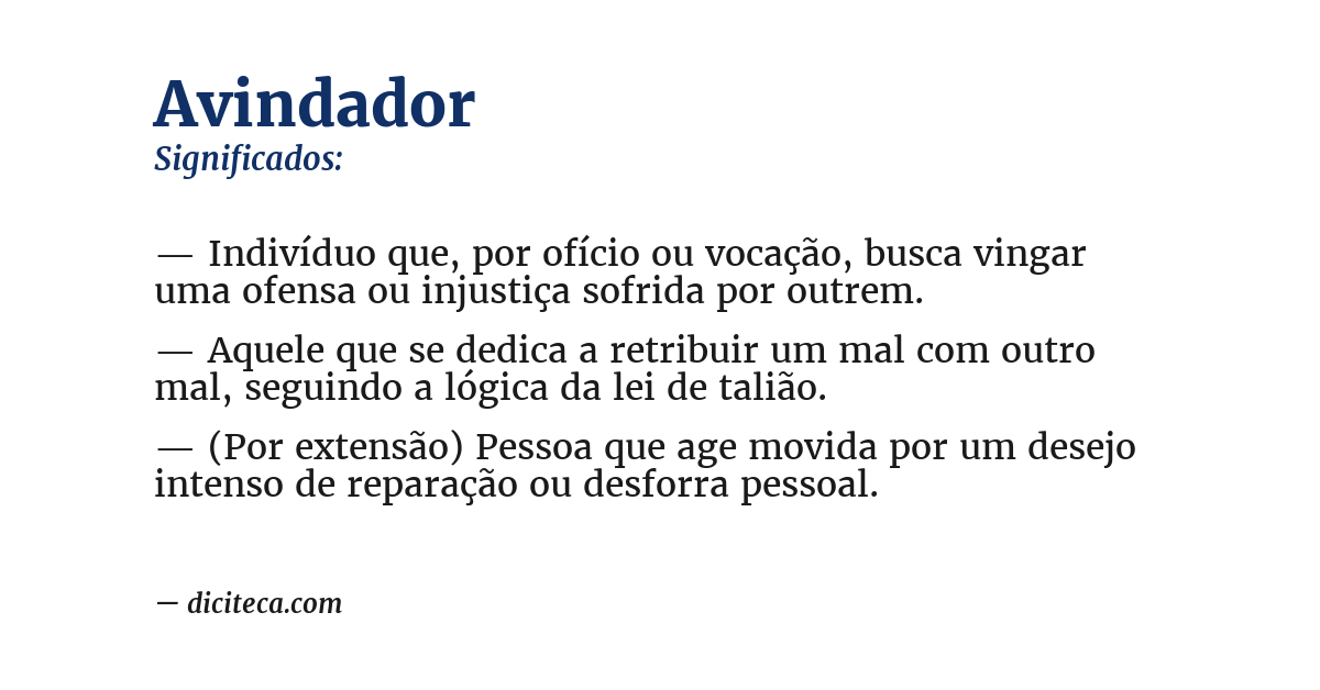 Significado de avindador