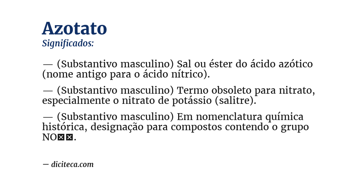 Significado de azotato