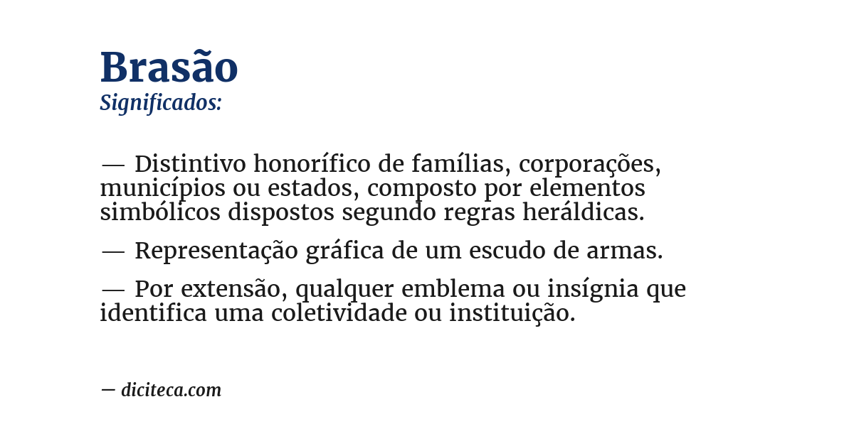 Significado de brasão