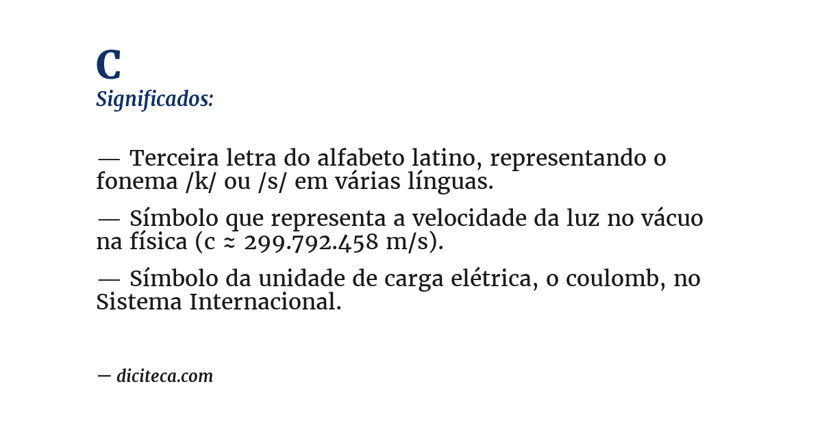 Significado de c