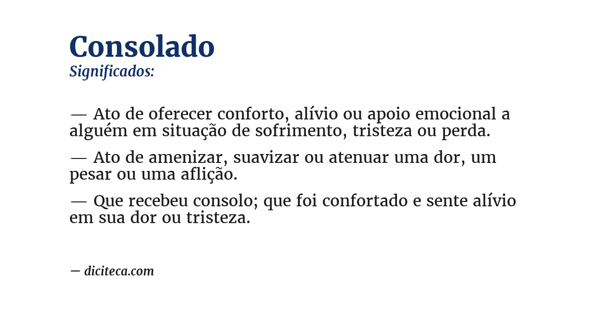 Significado de consolado