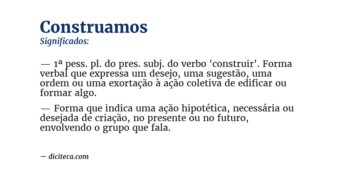 Significado de construamos