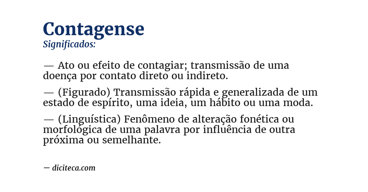Significado de contagense